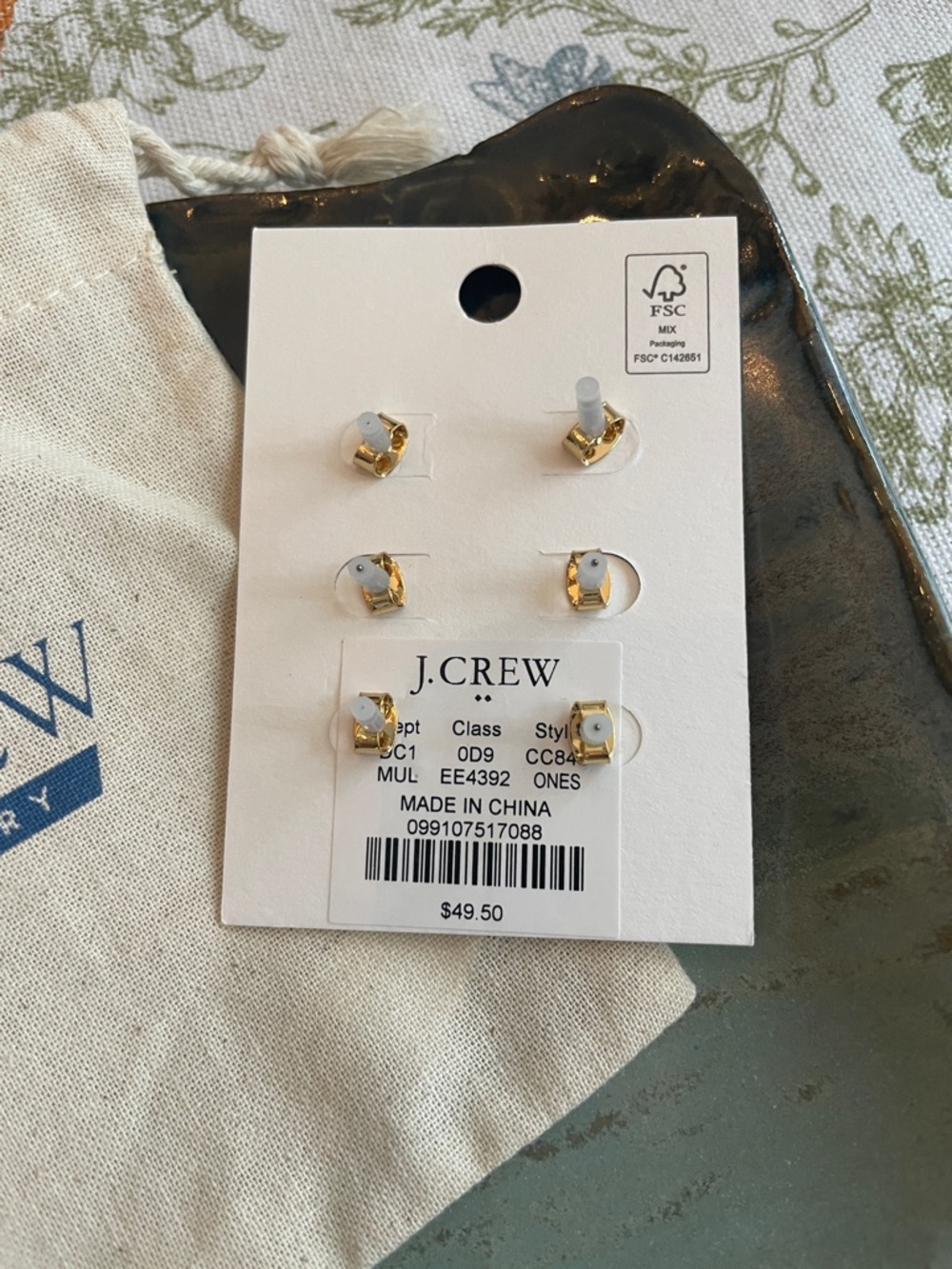 J. Crew Hypoallergenic Ear Post Set - School days - Picture 3 of 4